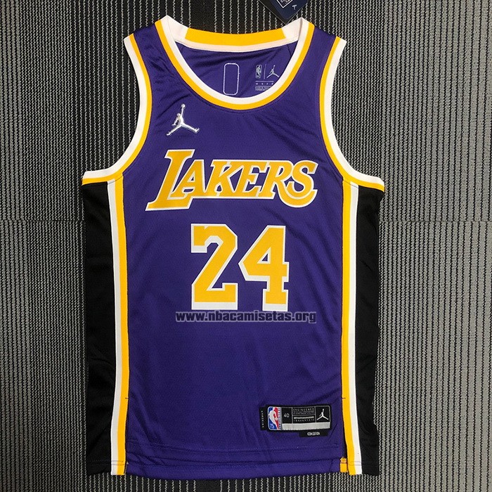 Camiseta Los Angeles Lakers Kobe Bryant NO 24 Statement 2021-22 Violeta